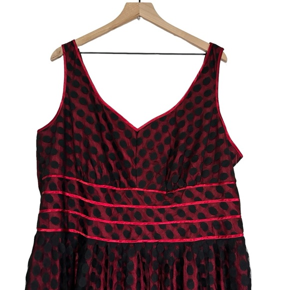 NWT Signature by Robbie Bee Sleeveless Dress Polka Dot Overlay Formal Size 22W - Picture 2 of 12